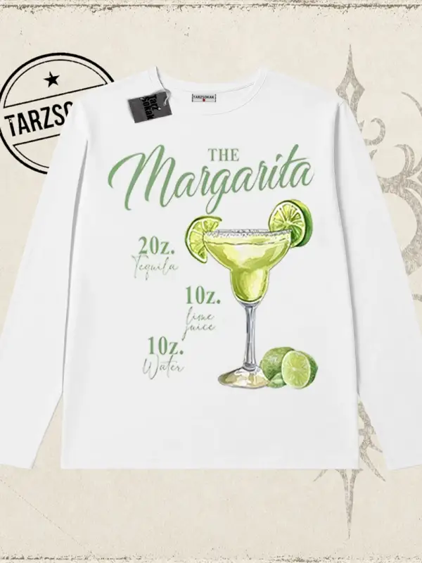 Kadın Margarita Biskilet Yaka  Long Sleeve Beyaz