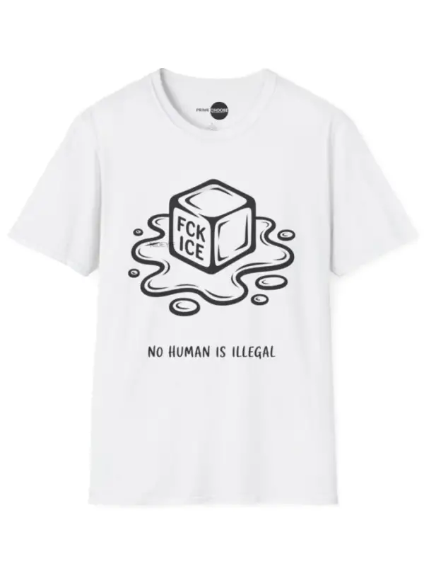 Kadınlar ve Erkekler İçin Hiç Kimse Yasadışı Değildir Çalıntı Arazi Tişörtü %100 Pamuklu Tişö