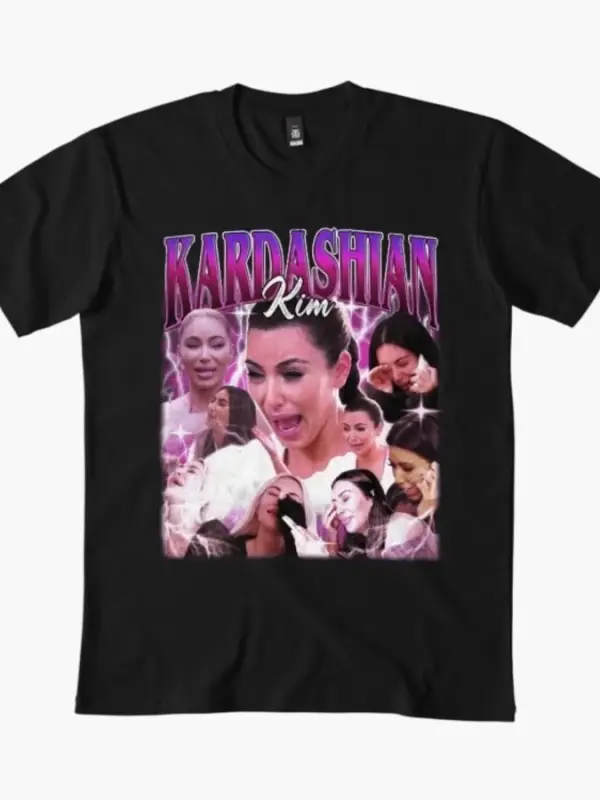 Kim Crying Meme T-shirt Erkekler Kadınlar Için % 100% Pamuklu T Shirt Kanye Kısa Kollu Üstler