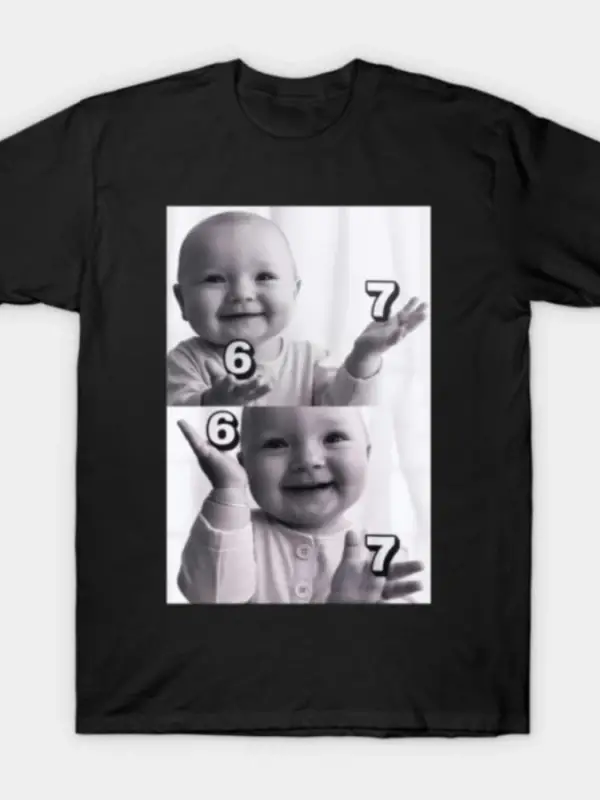 Komik 6 Artı 7 Noel Bebek Meme T-shirt Erkekler Kadınlar Için % 100% Pamuk T Shirt Kısa Kollu