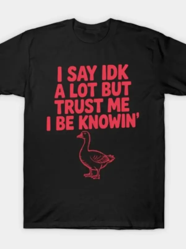 Komik Alaycı Kaz Şaka T-shirt Erkekler Kadınlar Için % 100% Pamuk T Shirt Kısa Kollu Üstler 1