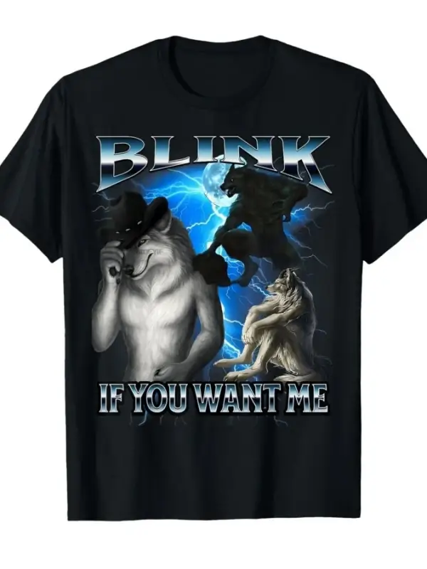 Komik Alfa Kurt Meme Beni İstiyorsan Göz Kırıştır Bootleg Tişört Erkek Kadın %100 Pamuk Tişör