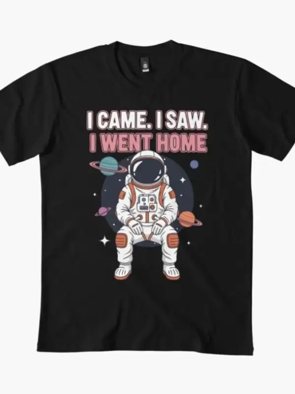 Komik Anksiyete Astronot Yankıları T-shirt Erkekler Kadınlar Için % 100% Pamuk T Shirt Kısa K