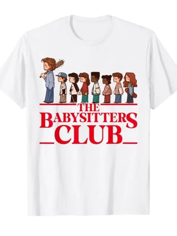 Komik Bebek Bakıcıları Kulübü Retro Arkadaşlar T-shirt Erkekler Kadınlar Için % 100% Pamuk T