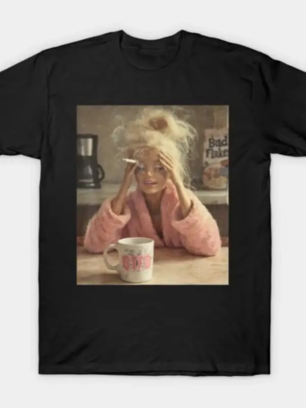 Komik Bebek Yüz Alaycı Bebek Sigara Y2K T-shirt Erkekler Kadınlar Için % 100% Pamuk T Shirt K