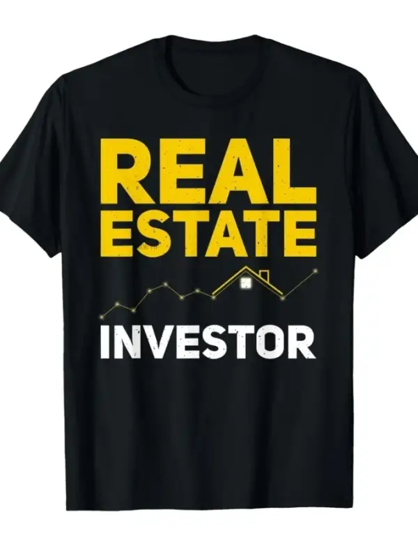 Komik Emlak Yatırımcısı Tasarım Erkek Kadın T-shirt % 100% Pamuklu Tişörtler Kısa Kollu Üstle