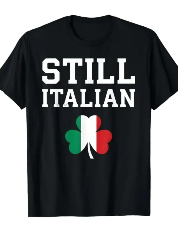 Komik Hala İtalyan Erkek Kadın Tişörtü %100 Pamuklu Tişörtler Kısa Kollu Üstler 0225-2