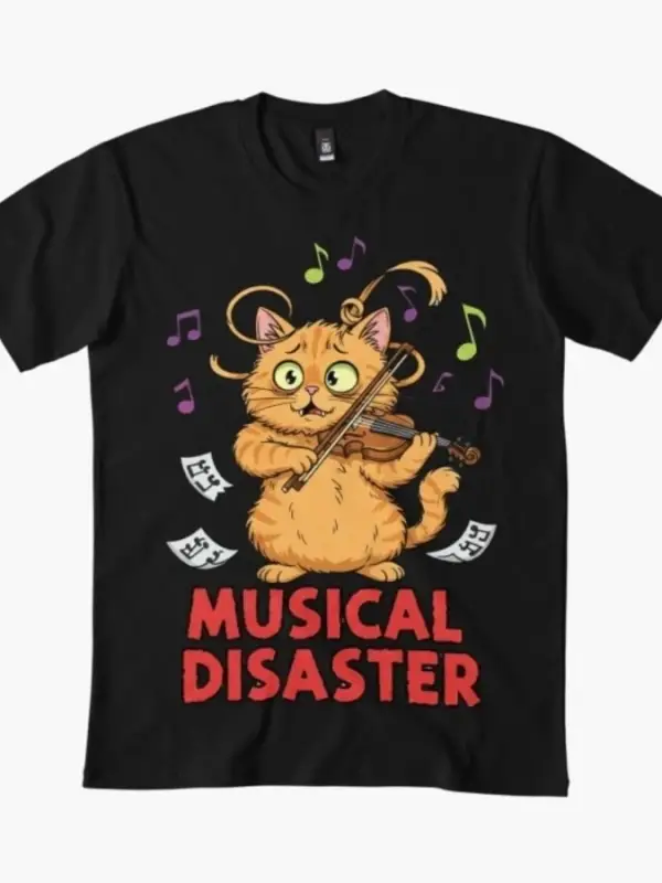 Komik Kedi Keman Fail Meme T-shirt Erkekler Kadınlar Için % 100% Pamuk T Shirt Kısa Kollu Üst