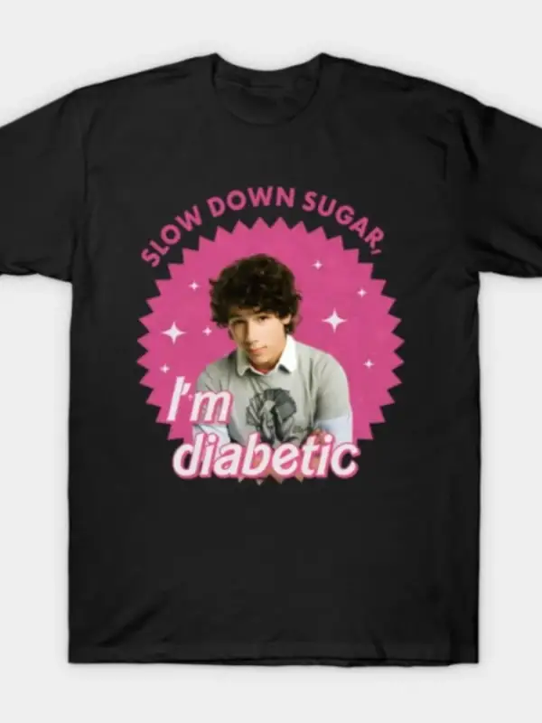 Komik Nick Şeker Azaltın Ben Diyabetliyim, Jonas Dönemimdeyim Tişörtü Erkekler Kadınlar İçin