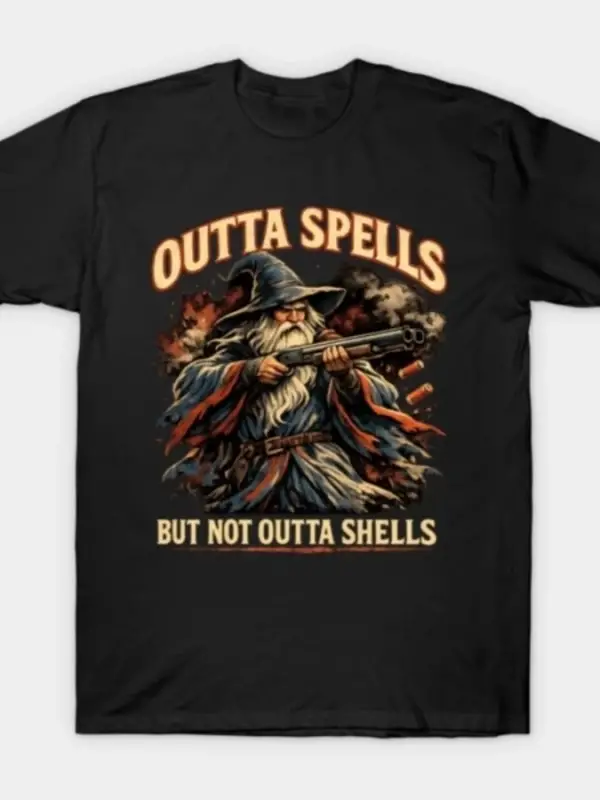 Komik Sihirbaz Büyülerden Çıkıyor Tasarım T-shirt Erkekler Kadınlar Için % 100% Pamuk T Shirt