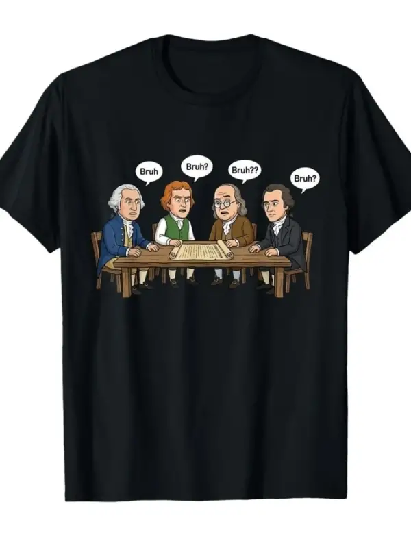 Komik Tarih Öğretmeni Kurucu Babalar Tarihsel Mizah T-shirt Erkekler Kadınlar Için % 100% Pam
