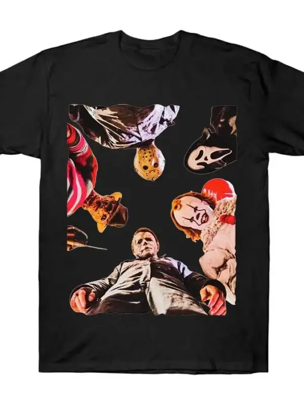 Korku Filmi Cadılar Bayramı Hayalet T-shirt Erkekler Kadınlar Için % 100% Pamuk T Shirt Kısa
