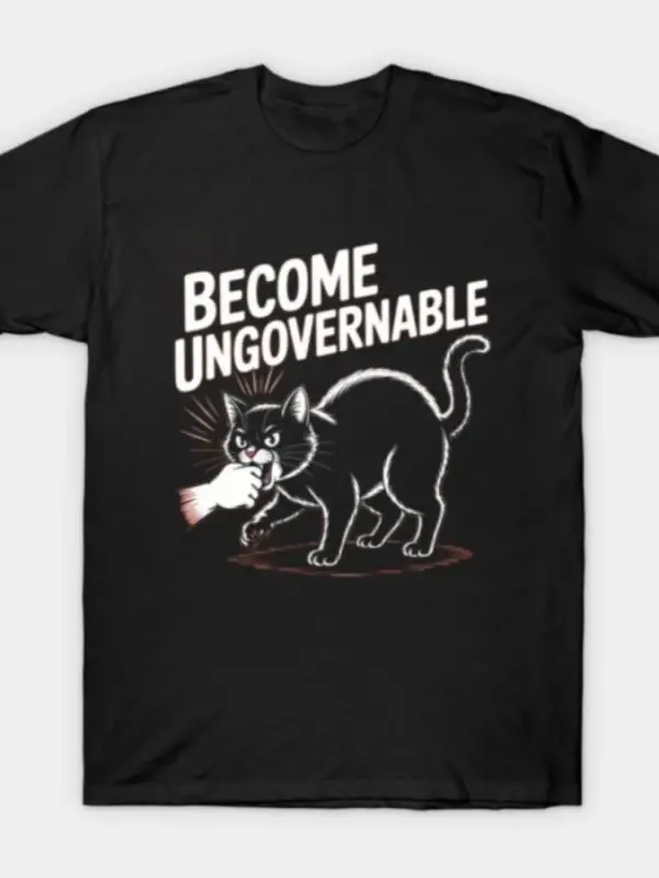 Kurumsal olmayan olmayan bir şekilde olgunlaşmak Komik Kedi Isırma El Meme T-shirt Erkekler K