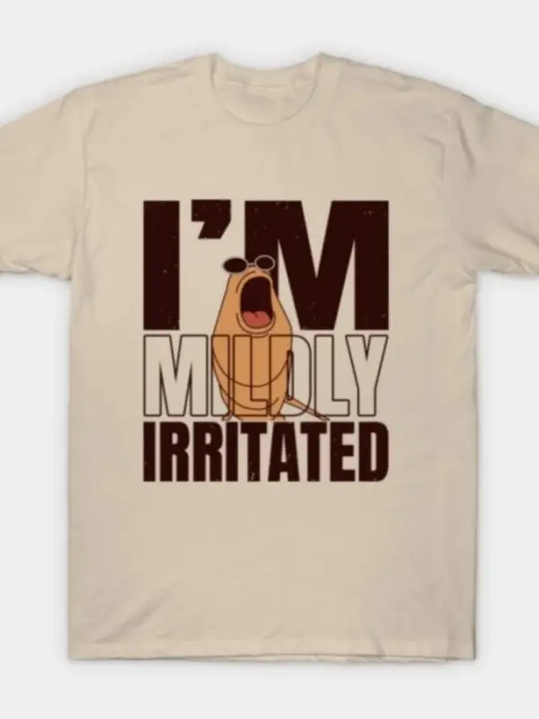 Marcus The Worm Im Hafif Sinirlenme T-shirt Erkek Kadın %100 Pamuklu Tişörtler Kısa Kollu Üs