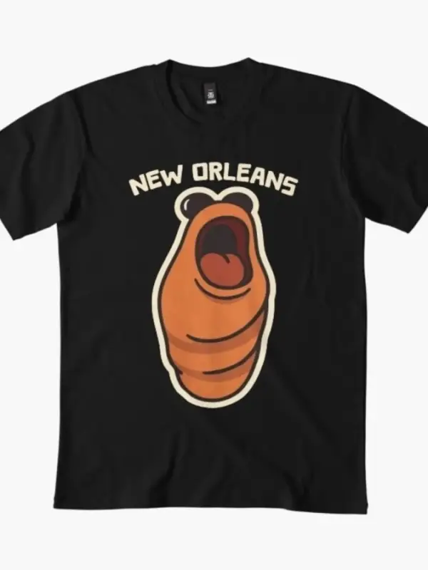 Marcus the Worm New Orleans Erkek Kadın Tişörtü %100 Pamuklu Tişörtler Kısa Kollu Üstler 1217