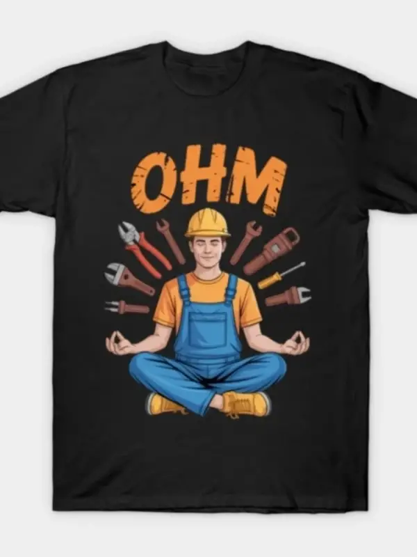 Meditasyon Komik Elektrikçi meme T-shirt Erkekler Kadınlar Için % 100% Pamuk T Shirt Kısa Kol
