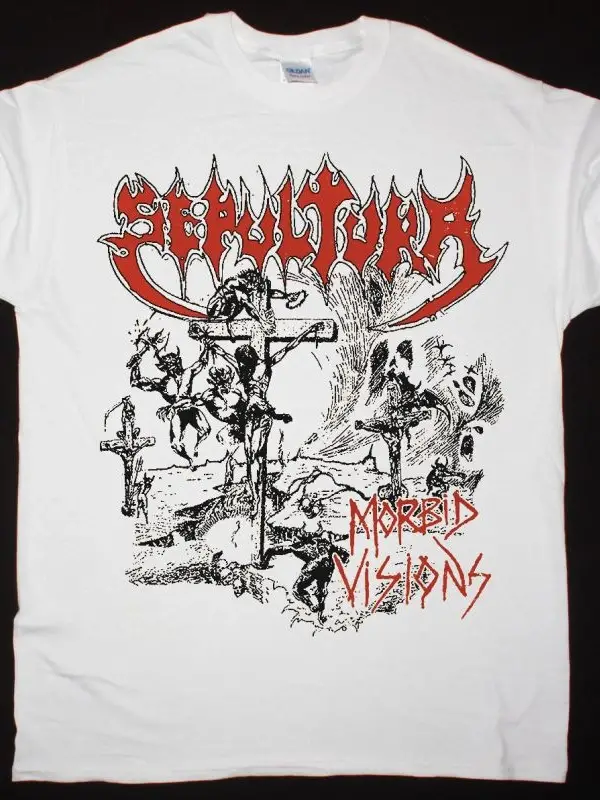 MERCILESS REALM OF THE DARK NEW WHITE T-SHIRT ÖN BASKILI