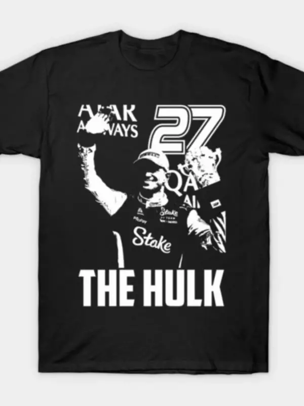 Nico Hulkenberg 2025 Erkekler Kadınlar İçin İlk Podyum Tişörtü %100 Pamuklu Tişörtler Kısa Ko