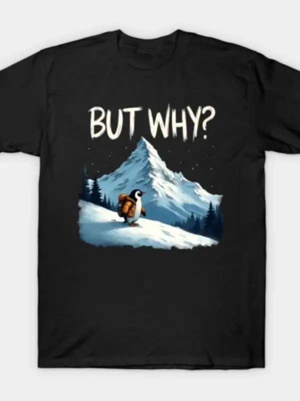 Nihilist Penguen Ama Neden Meme T-shirt Erkekler Kadınlar Için % 100% Pamuklu T Shirt Kısa Ko