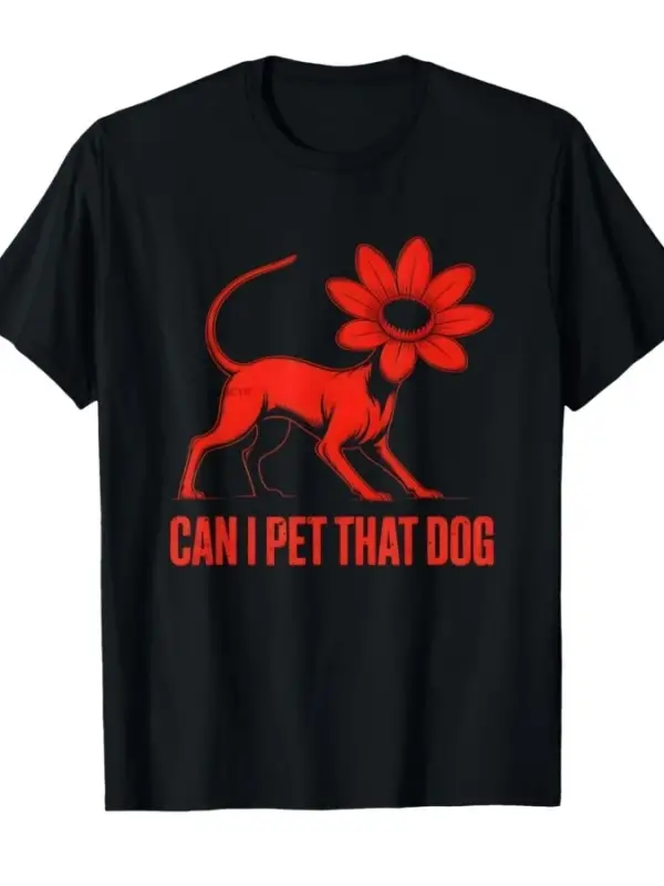 O Köpeği Sevemek İstiyorum Demodog Stranger Meme T-shirt Erkekler Kadınlar Için % 100% Pamukl