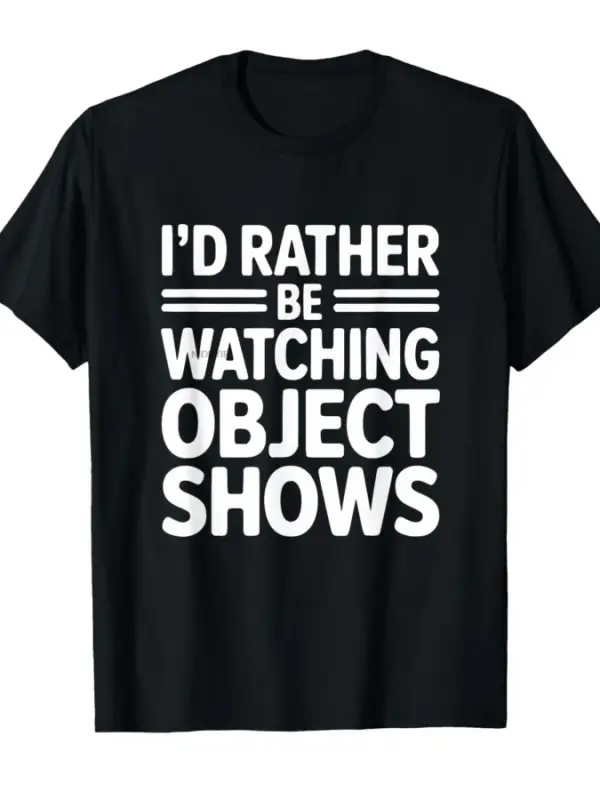 Object Shows _ Komik Object Shows Çocuk Erkek Tişörtü Erkekler Kadınlar İçin %100 Pamuklu Tiş