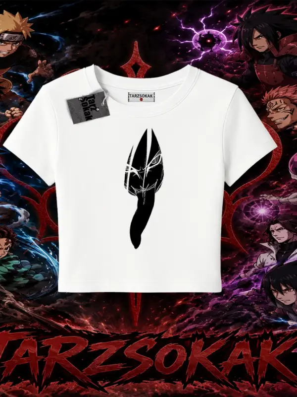 Orochimaru Naruto Anime Karakter Kadın Baby Tee Beyaz