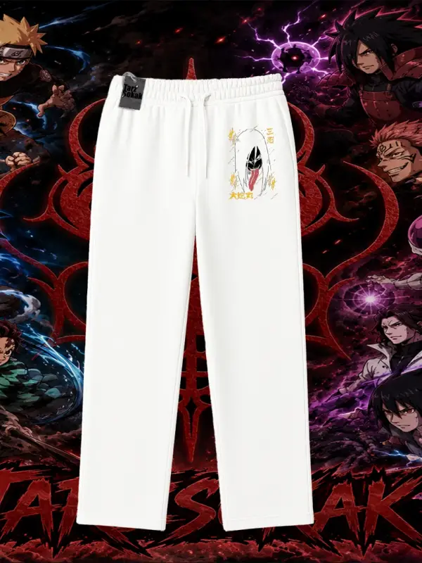 Orochimaru Naruto Anime Karakter Unisex Baggy Eşofman Altı Beyaz
