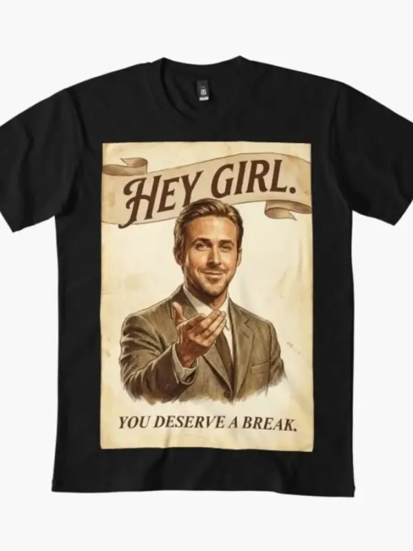 Orta Yüzyıl Hey Girl Reklam Tişörtü Erkekler Kadınlar İçin %100 Pamuklu Tişörtler 3XS-3XL Üst