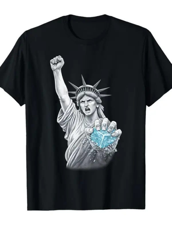 Özgürlük heykeli Buz Memeyi İptal Edin Komik Politika Protesto T-shirt Erkekler Kadınlar Içi