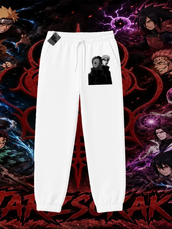 Pain nagato Naruto Anime Karakter Unisex Jogger Eşofman Altı Beyaz