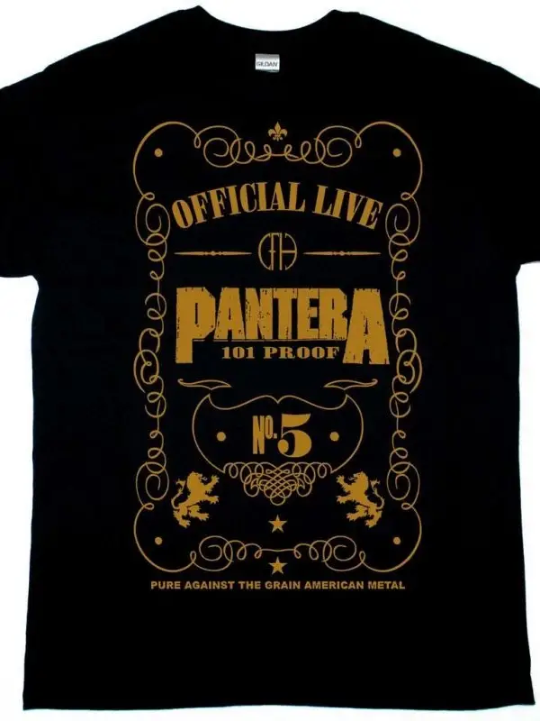 PANTERA 101 PROOF NEW BLACK T-SHIRT