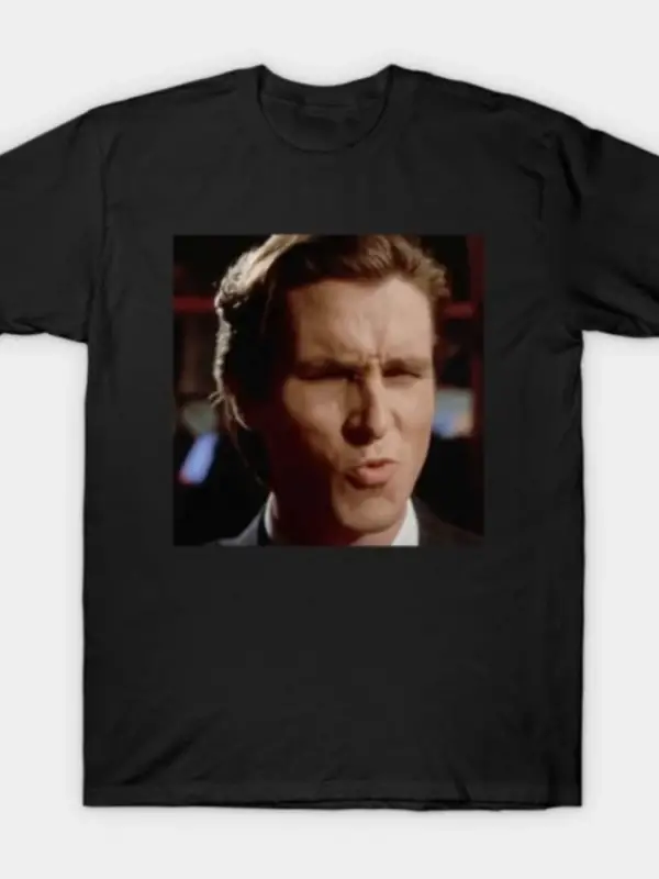 Patrick Bateman Meme T-shirt Erkekler Kadınlar Için % 100% Pamuk T Shirt Kısa Kollu Üstler 01