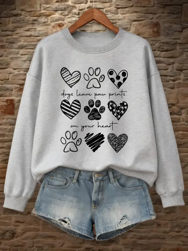 Paw Loveprintsin birbirine içeren örgüleri Kazak Kadın Kış Polar Sıcak Kapşonlu Gevşek Bisik