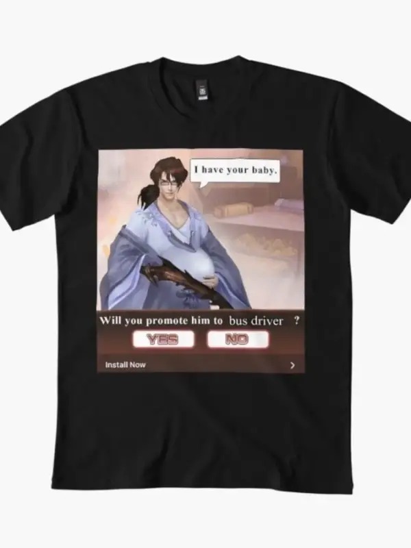 Pregor_Pregnant Gregor Erkek Kadın Tişörtü %100 Pamuklu Tişörtler Kısa Kollu Üstler 0102-3