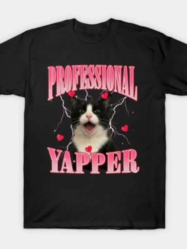 Profesyonel Yapper Komik Kedi Meme T-shirt Erkekler Kadınlar Için % 100% Pamuk T Shirt Kısa K