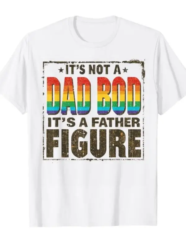 Retro Its Not A Dad BOD Its A Father Figure Babalar Günü Tişörtü Erkekler Kadınlar için %10