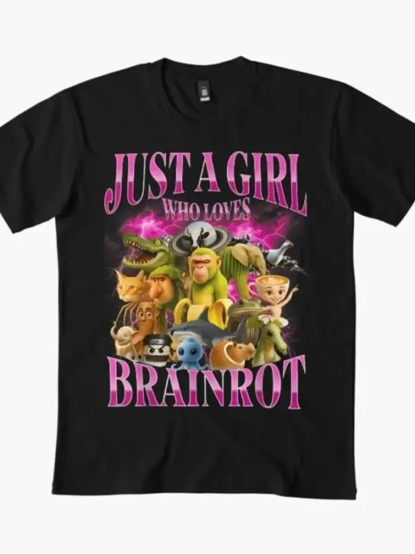 Sadece İtalyan Brainrotu Seven Bir Kız Erkekler İçin Kadınlar İçin Tişört %100 Pamuklu Tişör
