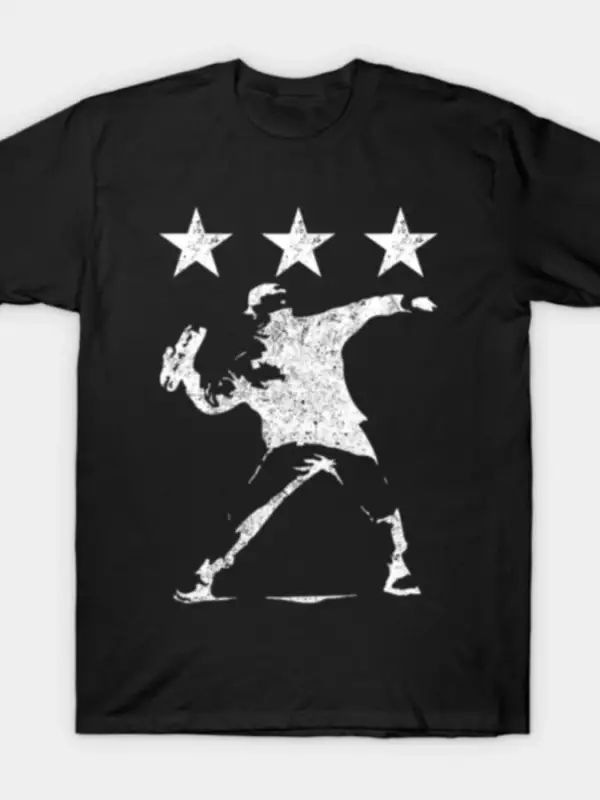 Sandwich Guy Throwing Resist Sandwich Free Dc Revolution Erkek Kadın Tişörtü %100 Pamuklu Tiş