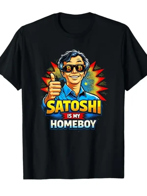 Satoshi benim Homeboym kripto tişörtü erkekler kadınlar için % 100% pamuklu tişörtler kısa k