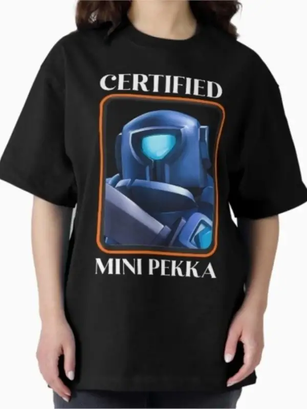 Sertifikalı Mini PEKKA Çocuk Clash Royale T-shirt Erkek Kadın % 100% Pamuklu Tişörtler Kısa K