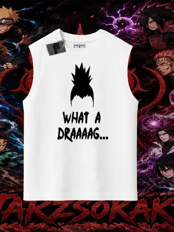 Shikamaru Nara Naruto Anime Karakter Oversize Unisex Kolsuz Tişört Beyaz