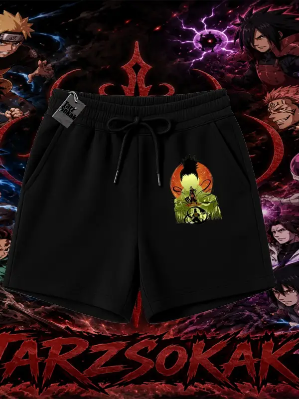 Shikamaru Nara Naruto Anime Karakter Unisex Şort Beyaz