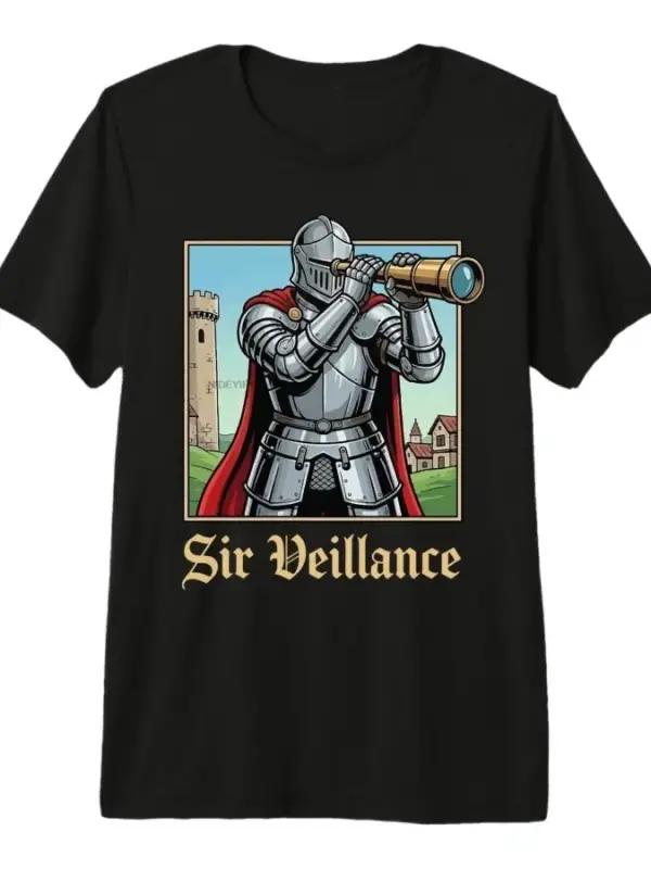 Sir Veillance Erkek Kadın Tişörtü %100 Pamuklu Tişörtler Kısa Kollu Üstler 0112-2