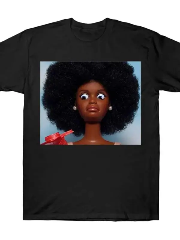 Siyah Kızlar İğrenç Bebek Yüzü Meme T-shirt Erkekler Kadınlar Için % 100% Pamuk T Shirt Kısa