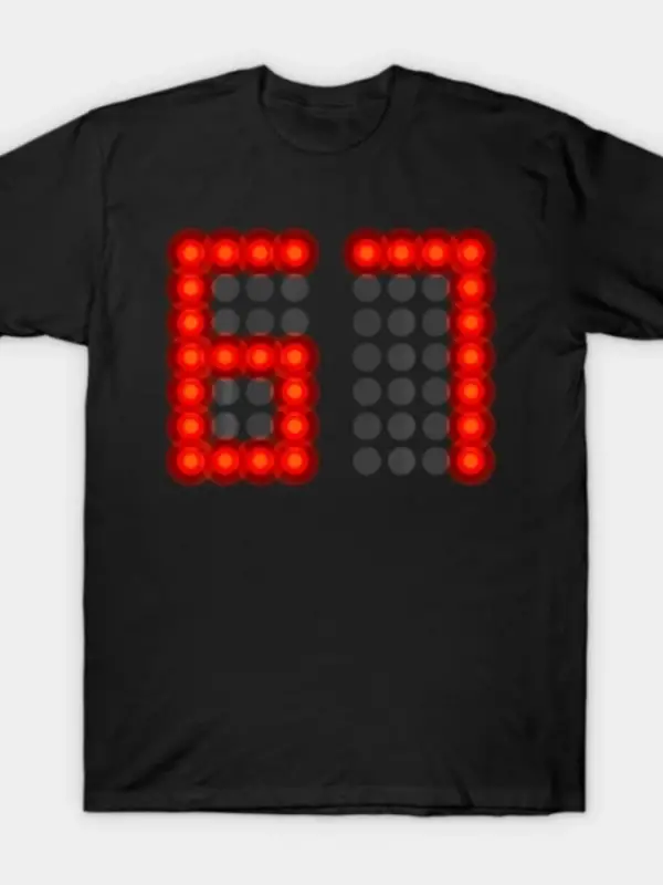 Skor Tahtası Altı Yedi 6 7 Gen Alpha Slang Tişört Erkek Kadın %100 Pamuk Tişörtler Kısa Kollu