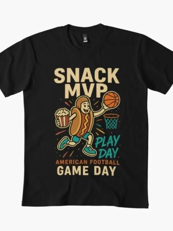 SNACK MVP Erkek Kadın Tişörtü %100 Pamuklu Tişörtler Kısa Kollu Üstler 1212-3