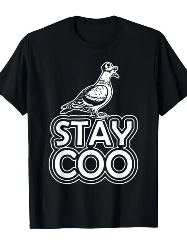 Stay Coo Komik Meme Trend Alıntı T-shirt Erkekler Kadınlar Için % 100% Pamuk T Shirt Kısa Kol