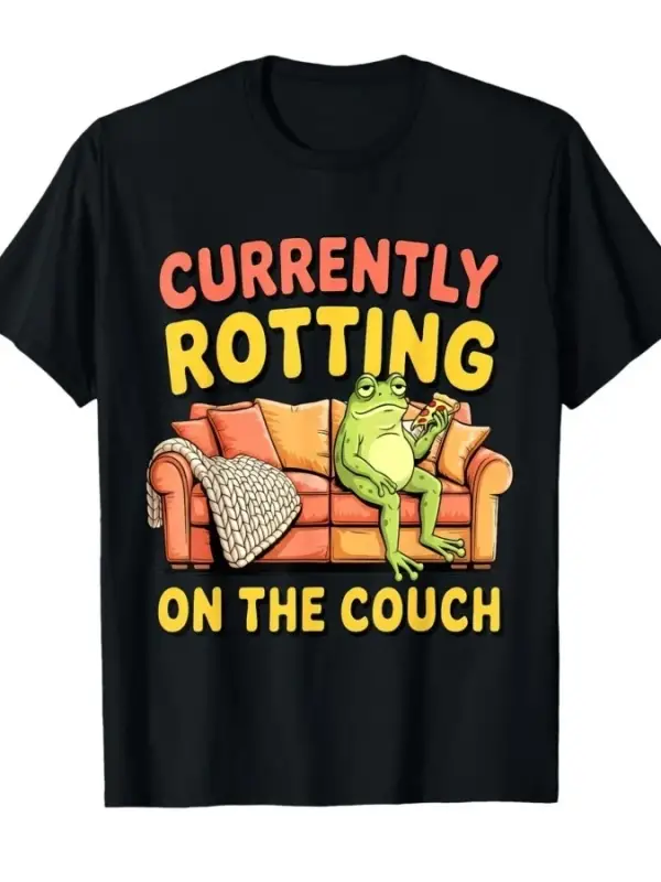 Şu Anda Kanepede Çürüyen Komik Tembel Meme Grafik Tişört Erkekler Kadınlar için % 100% Pamukl
