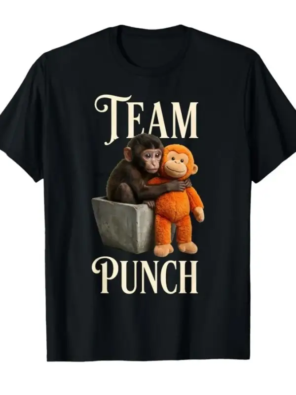 Takım Punch Japonya Bebek Maymun Yumruk T-shirt Erkekler Kadınlar Için % 100% Pamuk T Shirt K