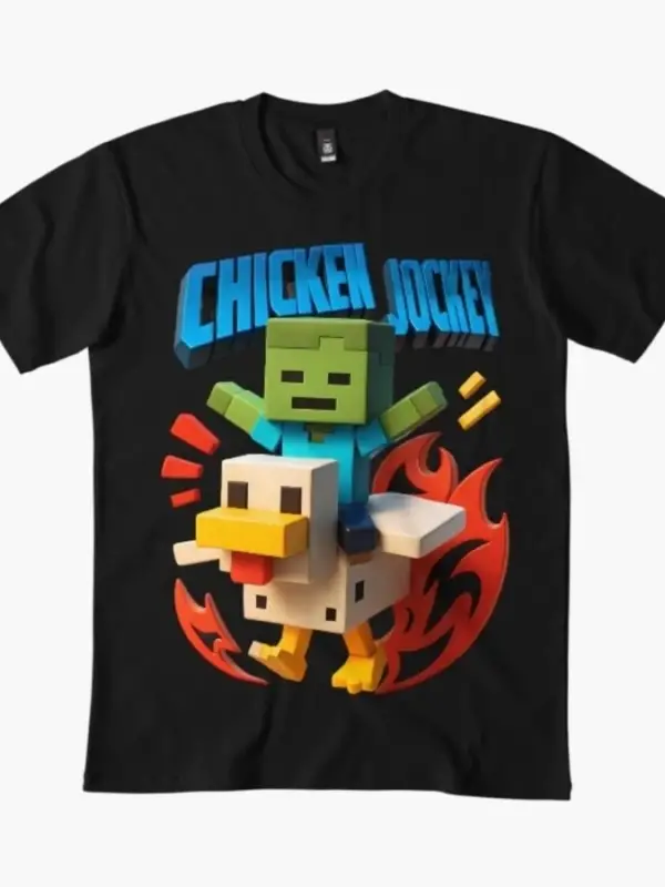 Tavuk Jokeyi kare tişört Erkekler Kadınlar için %100 Pamuklu Tişörtler Kısa Kollu Üstler 1230